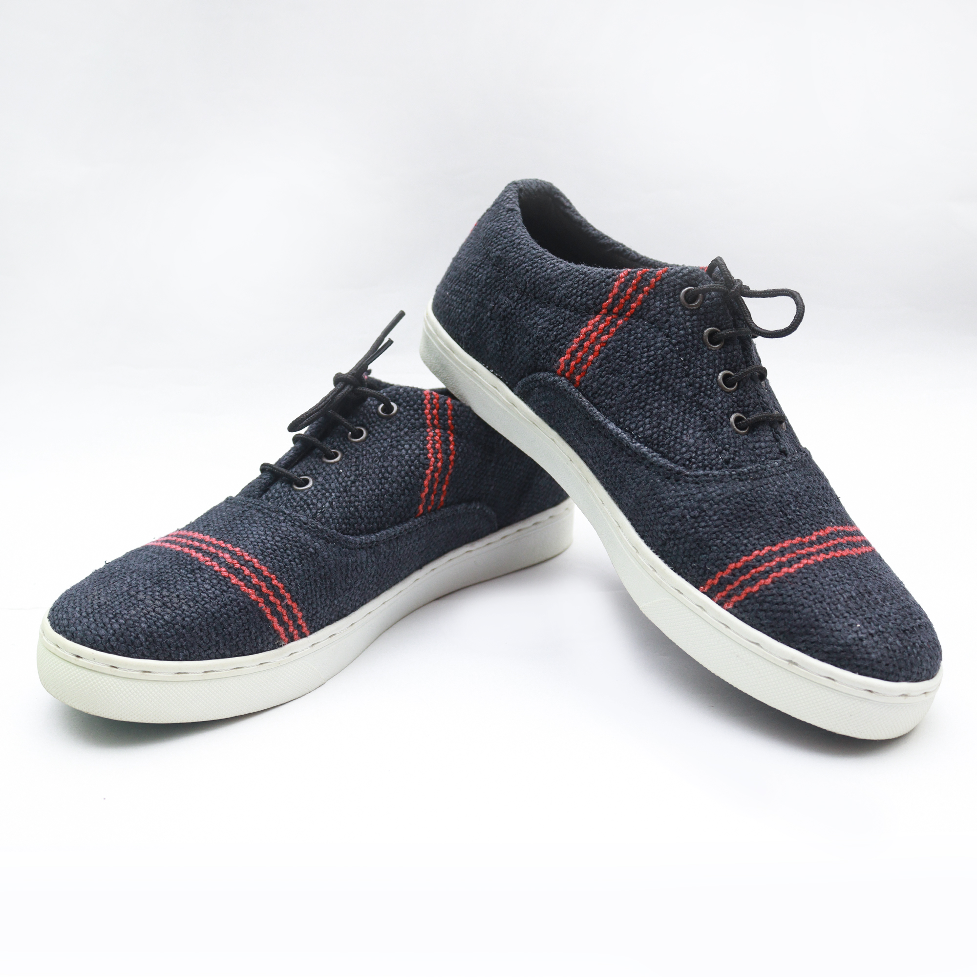 BLACK HEMP CANVAS SHOES - Image 4