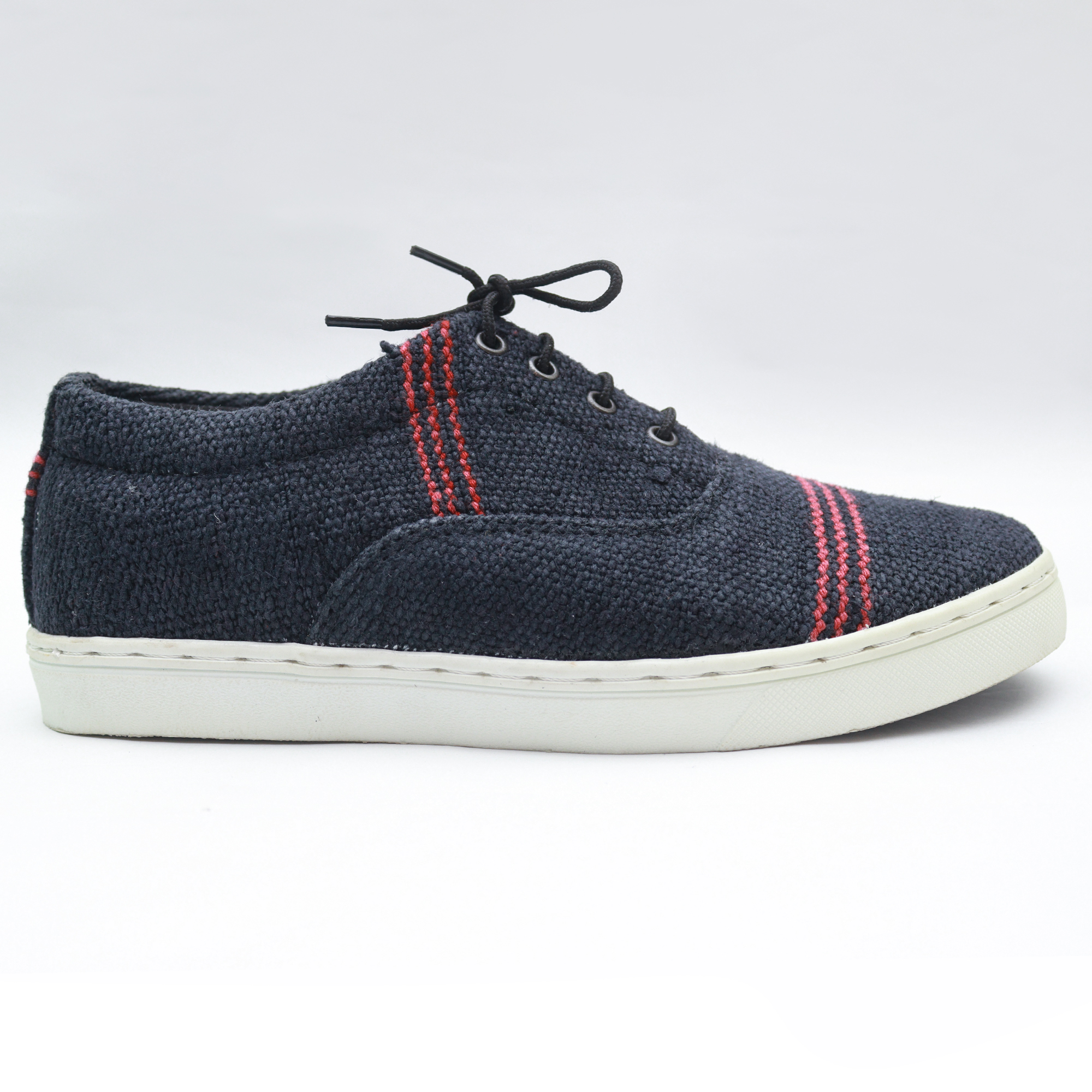 BLACK HEMP CANVAS SHOES - Image 3