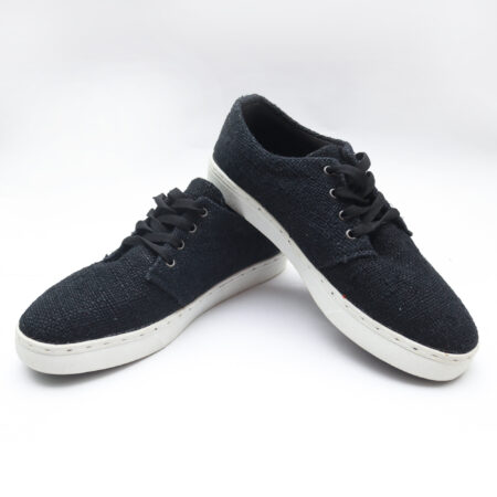 Raven Black Hemp Sneakers
