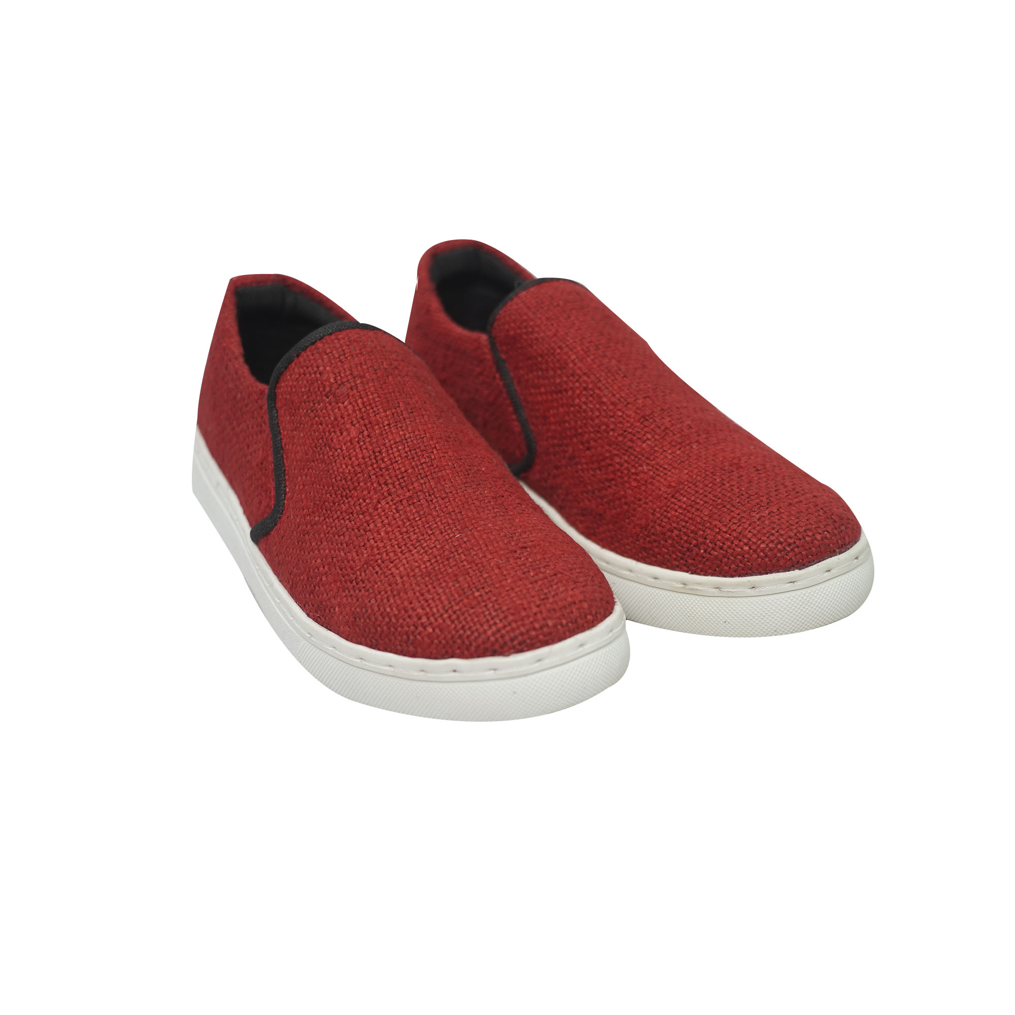 Red Hemp Slip On Shoes - Image 3