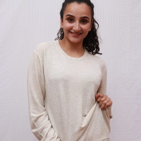 Hemp Knitted round neck T-shirt