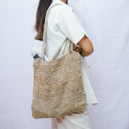 Handknitted Hemp Bag