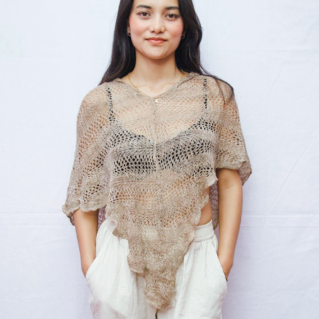 Himalayan Nettle Hand-Knitted Poncho