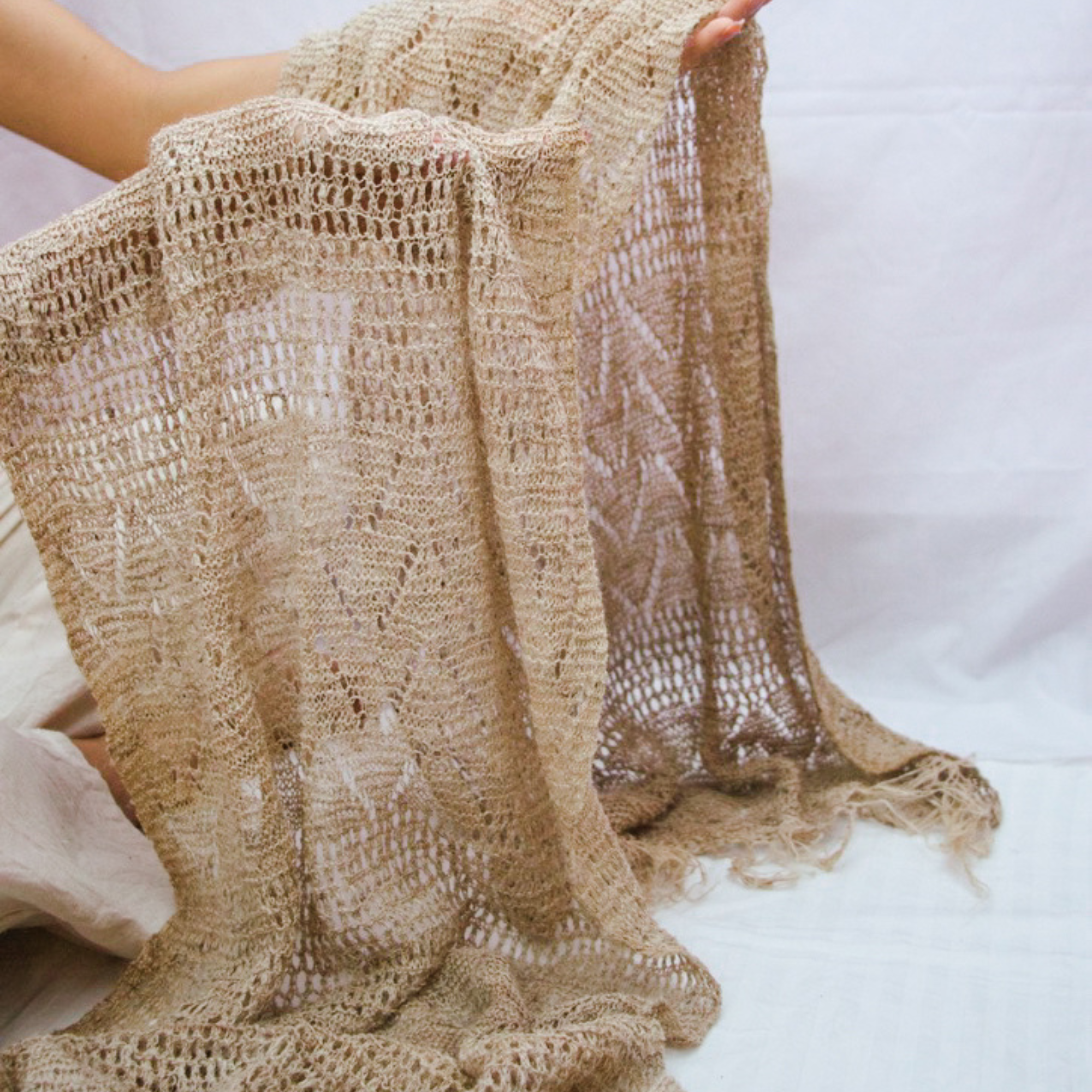 Himalayan Nettle Hand-Knitted Shawl